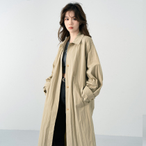 Look forward to the vegetable flower Han edition Salt Shrink Paper Sensation Cotton Muscular Sense Card of its color windcoat jacket woman with a large coat spring and summer