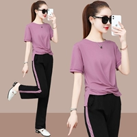 Летняя шелковая быстросохнущая элитная танцующая одежда для йоги, спортивный костюм, короткий рукав