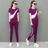 Летняя шелковая летняя одежда, модный спортивный костюм, комплект, сезон 2021, в корейском стиле, в западном стиле, короткий рукав