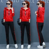 Демисезонный осенний модный спортивный костюм для отдыха, комплект, 2018