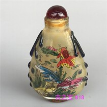 Antique snuff bottle characteristic ethnic style craft ornaments retro antique collection old objects inner painting pot handle portable