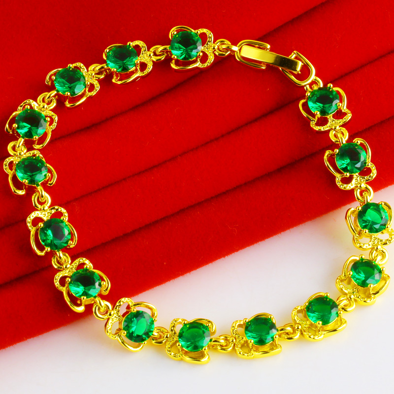 Gold hand 9999 pure gold men's and women's crystal real gold jewelry ethnic style pure gold jewelry new for wife