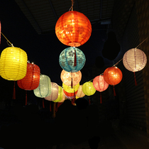 Mid-Autumn Festival lantern decoration hanging decoration rain protection sunscreen outdoor activities Scene arrangement guessing lantern riddles Lantern Riddles series of lanterns