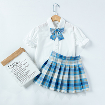 Girls Summer Dress Children jk Uniform skirt Genuine girl Middle school primary school student College style pleated skirt