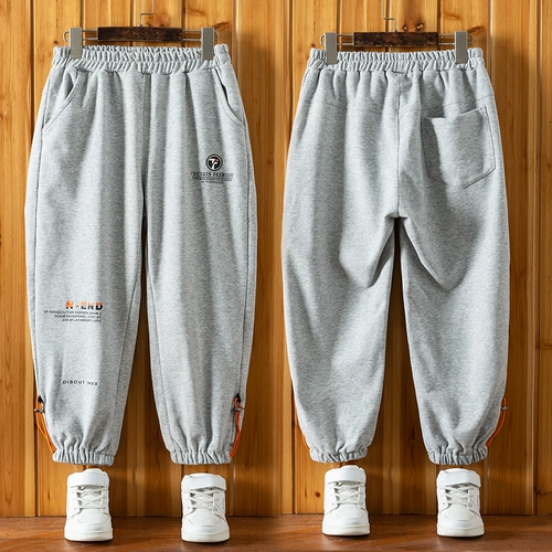 Осенние штаны для мальчиков, черные повседневные брюки для отдыха, большой размер, подходит для подростков