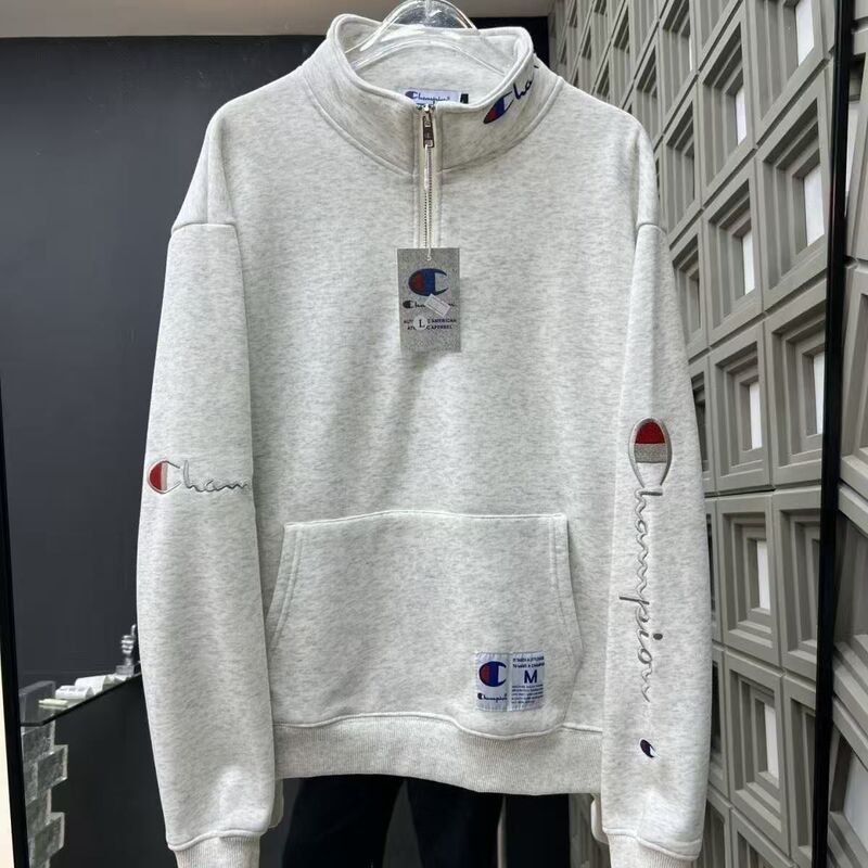 New Champion Autumn and Winter Embroidered Sweatshirt Sports Hooded Pullover Casual Trendy Brand Unisex Loose Fit Couple Style New Champion Autumn and Winter Embroidered Sweatshirt Sports Hooded Pullover Casual Trendy Brand Unisex Loose Fit Couple Style