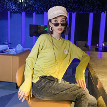 Knitted shirt autumn new female 2020 Autumn New thin European station Foreign style bottoming coat long sleeve T-shirt