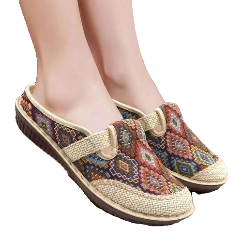 Летние этнические слипоны, сумка для обуви, тапочки, спортивная обувь, ханьфу, 2024 года, этнический стиль