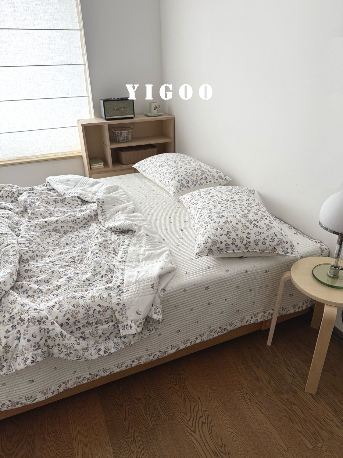 Летний корейский охлаждающий модал двусторонний с мелким цветочным принтом стеганое покрывало летнее одеяло комплект из 3-4 предметов с ватной простыней