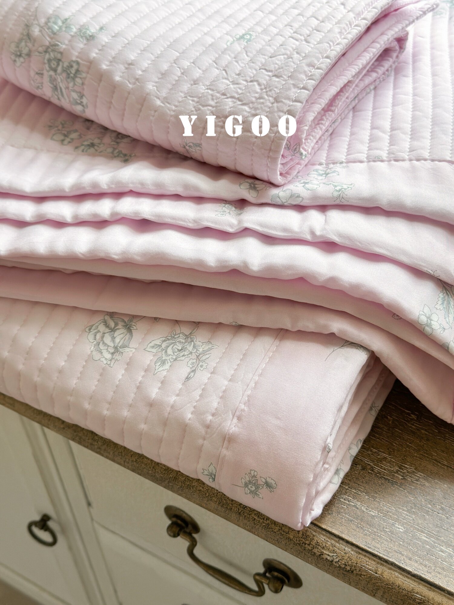 Корейское стеганое покрывало из модала с двусторонней печатью, комплект из 3 предметов с хлопковым наполнителем, охлаждающий эффект