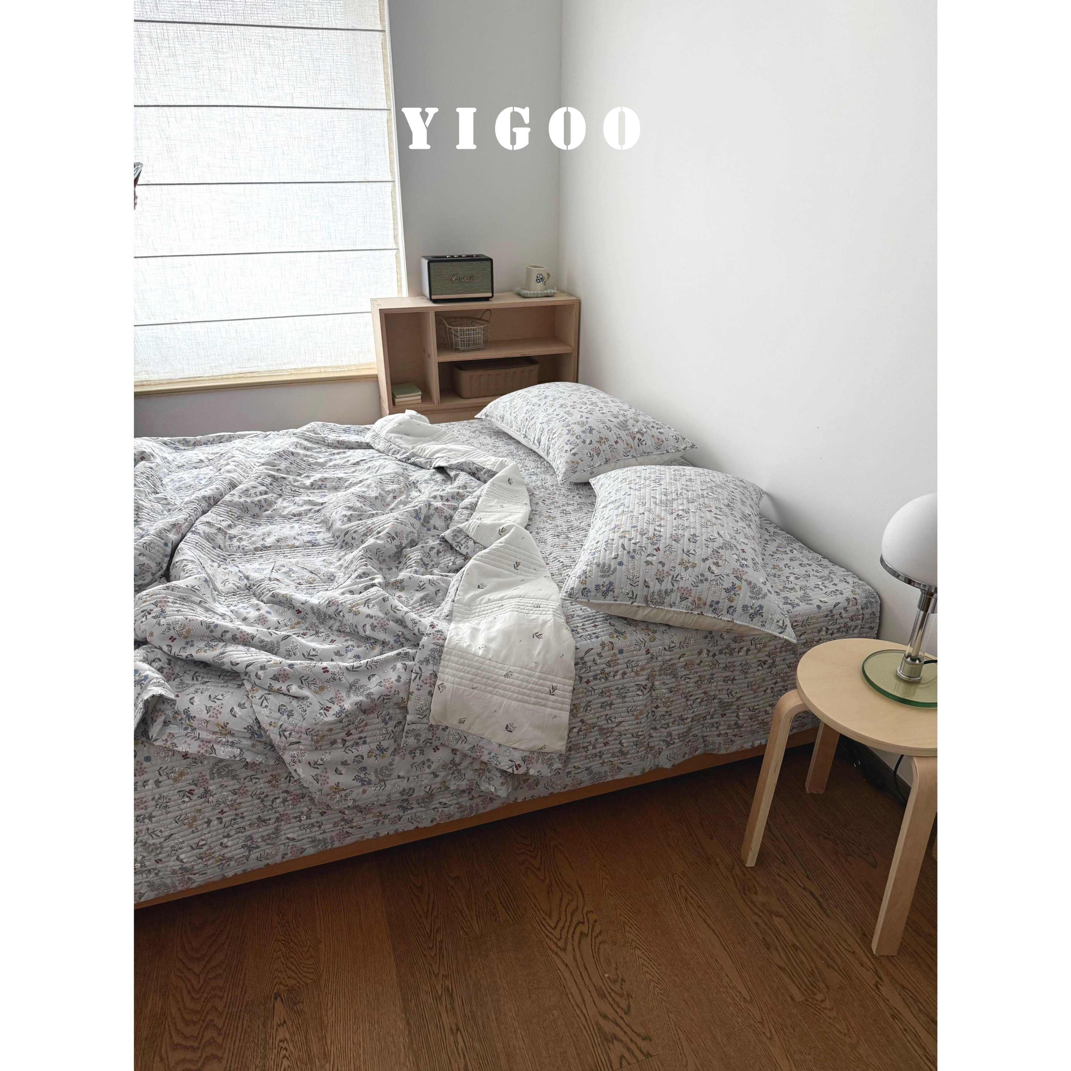 Летний корейский охлаждающий модал двусторонний с мелким цветочным принтом стеганое покрывало летнее одеяло комплект из 3-4 предметов с ватной простыней