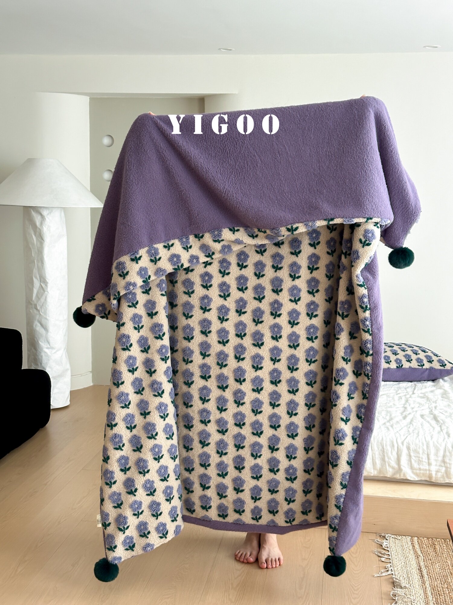 Осенне-зимнее жаккардовое покрывало под кашемир в стиле ins с узором Фэр-Айл, винтажное утолщенное одеяло для отдыха и дневного сна