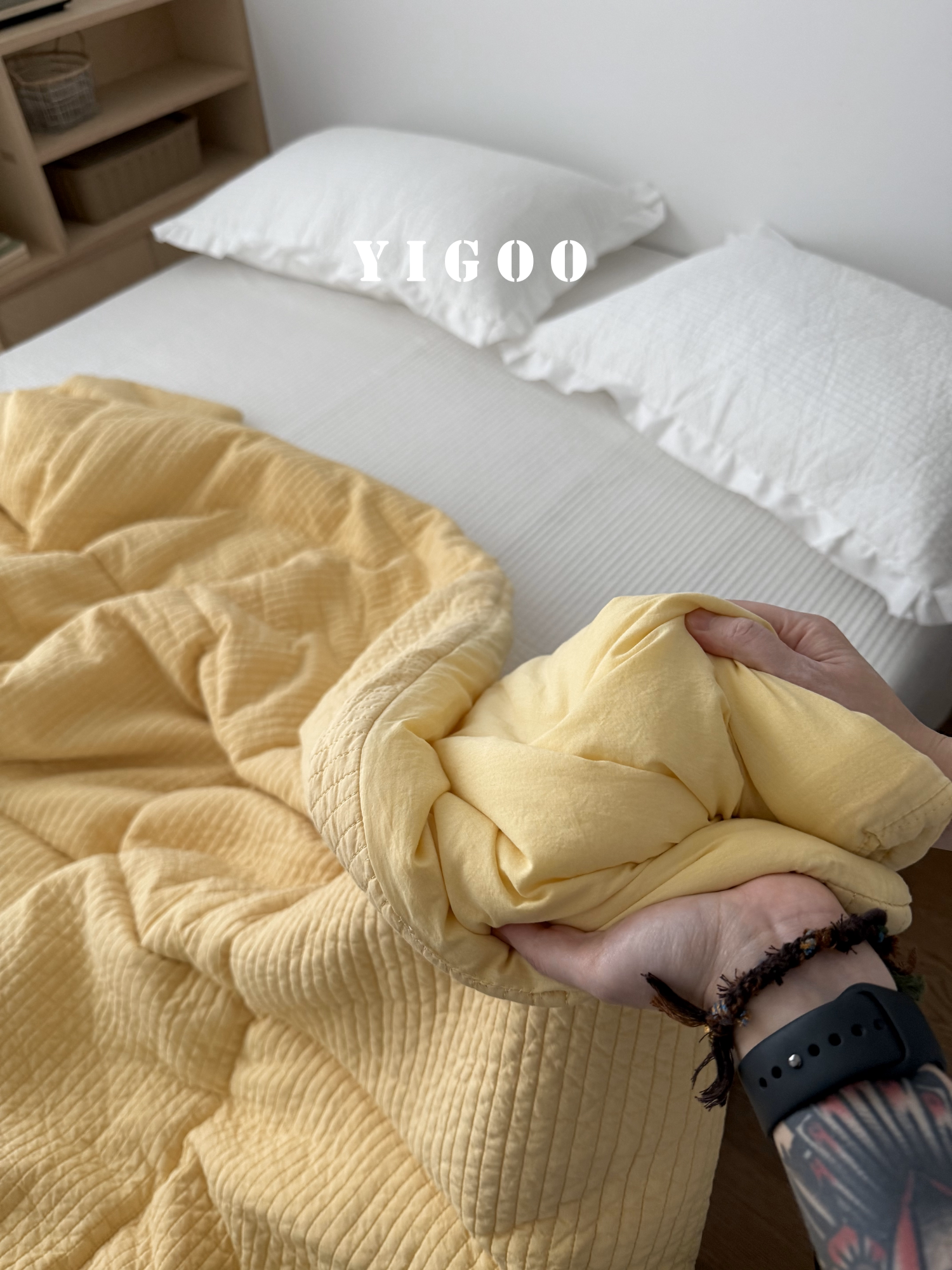 Корейское мягкое пушистое одеяло-хлеб | Простое однотонное стеганое хлопковое цельное одеяло весна-осень четыре сезона