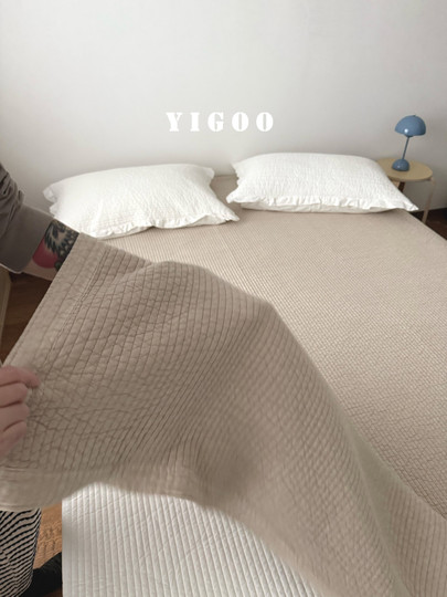 Du家！敲软糯Q弹简约凉感天丝莫代尔砂洗绗缝单床盖夹棉床单机洗