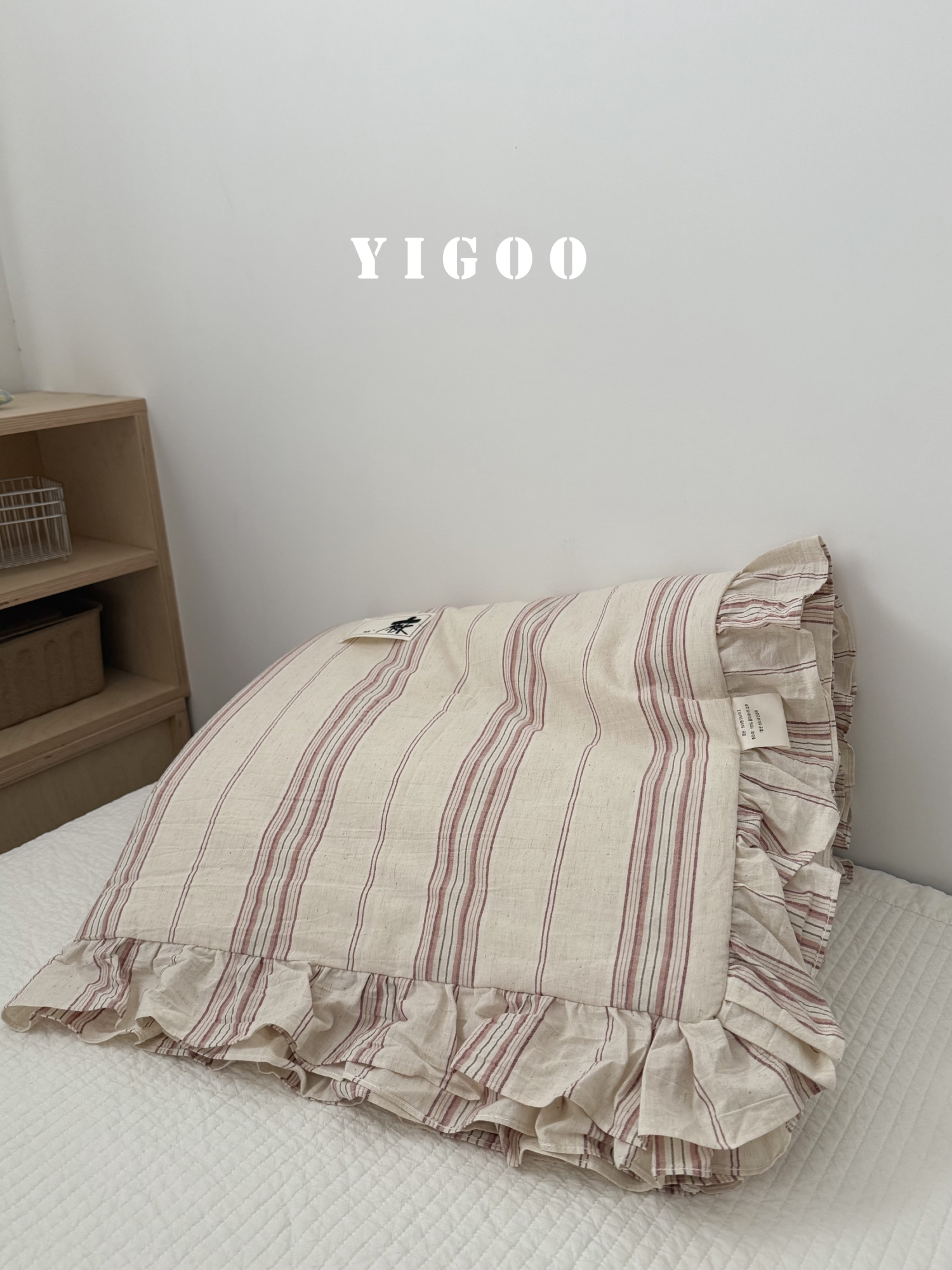 Простое летнее одеяло из хлопка и льна с оборками и винтажными полосками, тонкое цельное одеяло для кондиционера, дышащее, можно стирать в машине