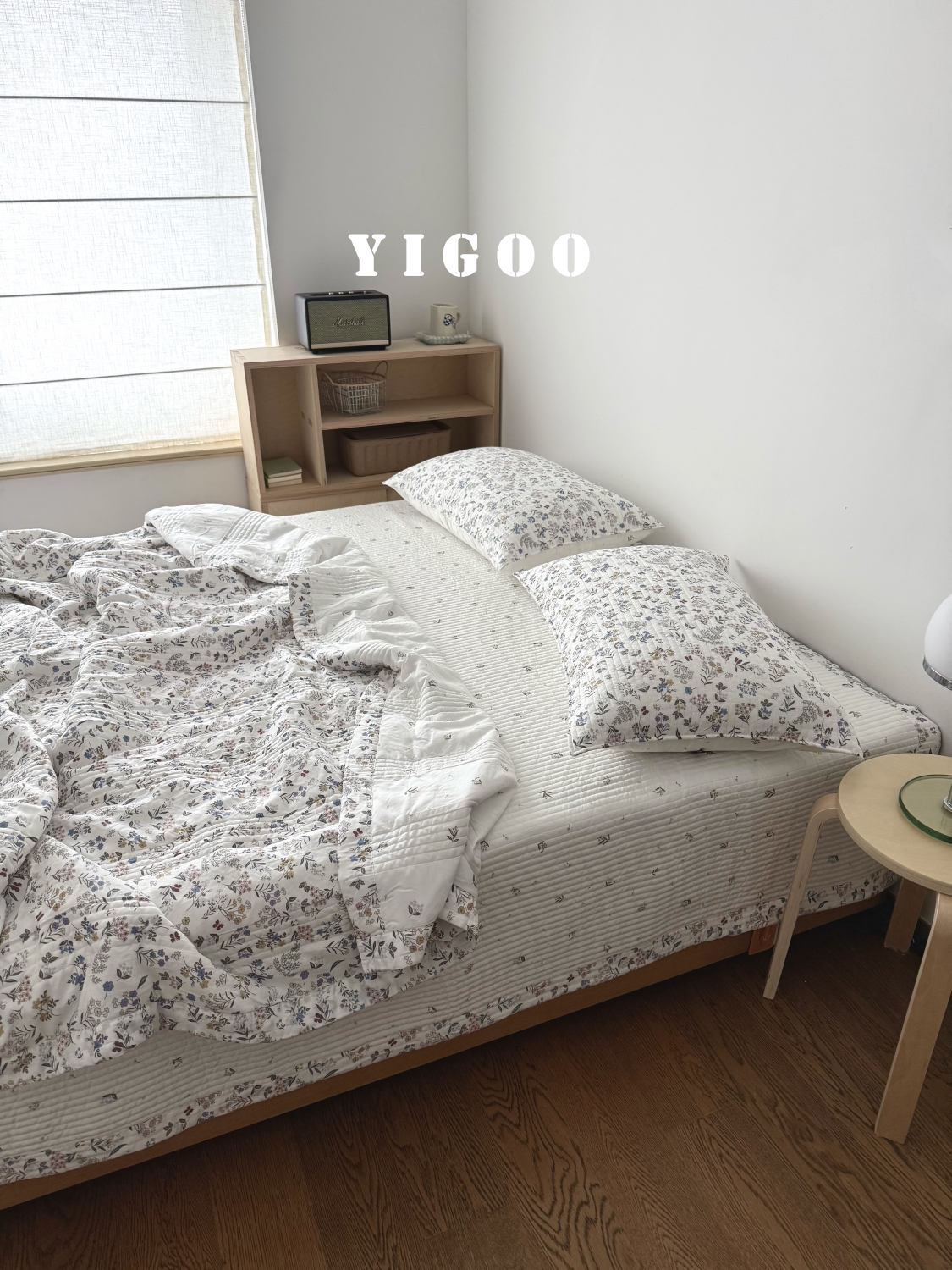 Летний корейский охлаждающий модал двусторонний с мелким цветочным принтом стеганое покрывало летнее одеяло комплект из 3-4 предметов с ватной простыней