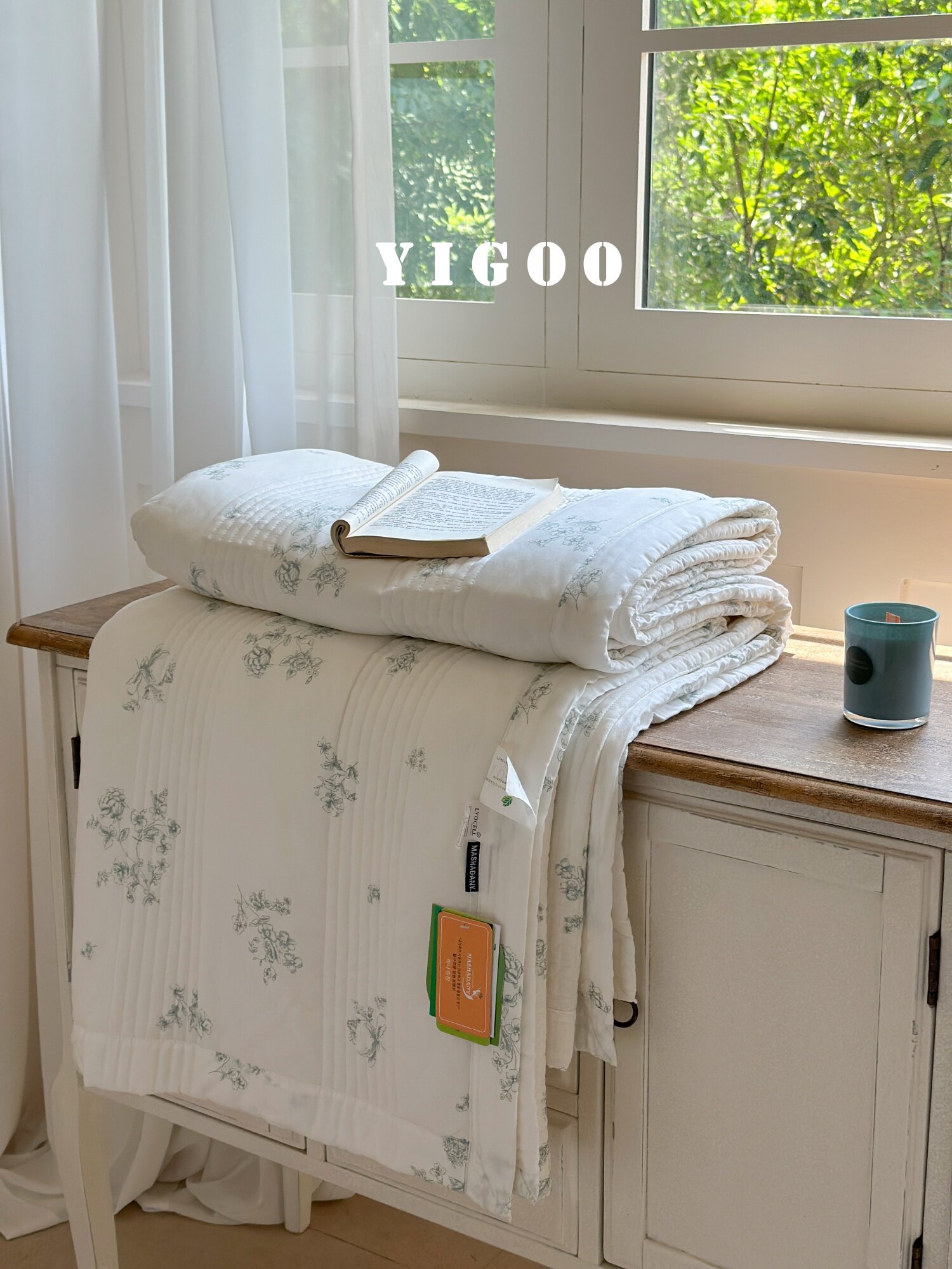 Корейское стеганое покрывало из модала с двусторонней печатью, комплект из 3 предметов с хлопковым наполнителем, охлаждающий эффект