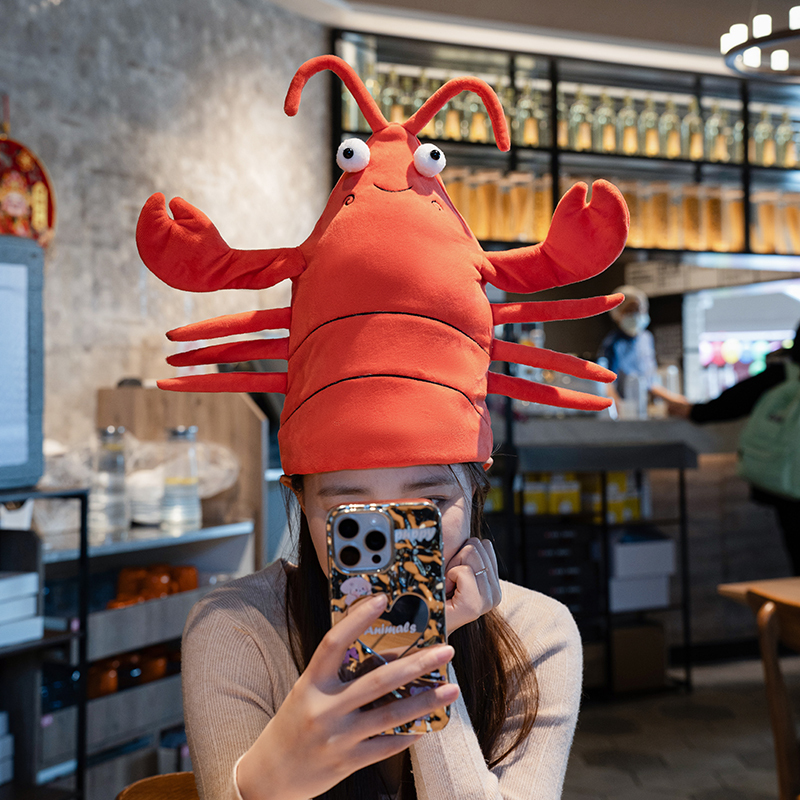 Singing Electric Lobster Hat, Birthday and Children's Day Gift, Moving Funny Sand Sculpture Crab Hat, Quirky Toy