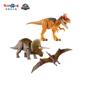 玩具反斗城美泰侏罗纪世界声效竞技恐龙单个装男孩恐龙模型31235