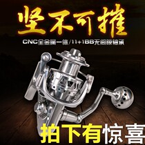 Full metal 12 shaft stainless steel fluted disc brake force 30KG Anti-sea far-cast iron plate Sea boat fishing wave climbing fishing fish wheel