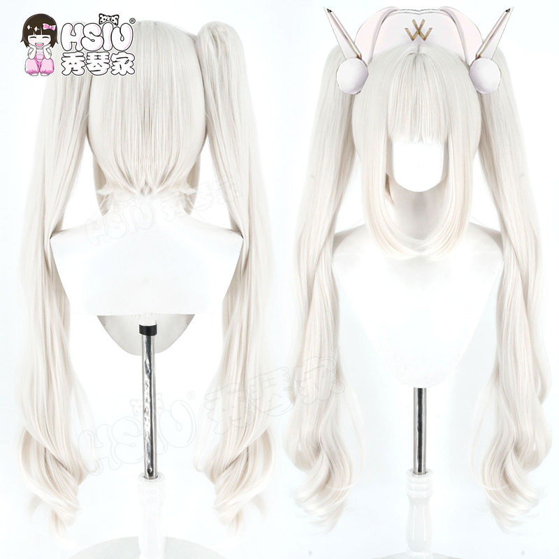 Xiucinjia Victory Goddess Nikke Brander Cosplay Wig Lucky Express Double Ponytail Split Mixed Fluffy Xiucinjia Victory Goddess Nikke Brander Cosplay Wig Lucky Express Double Ponytail Split Mixed Fluffy