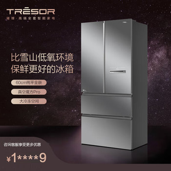 Hisense Vacuum Refrigerator Brilliant 509 Vacuum Cube Pro Fully Embedded Refrigerator French Style 60cm Ultra-Thin Built-In Refrigerator