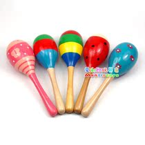 Large wooden maracas colorful maracas infant percussion instruments baby music toys childrens toys