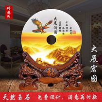Grand exhibition Macro Tufts Jade Green Buttoning Office Owner Table High-end Practical Shop Company Opening Presents