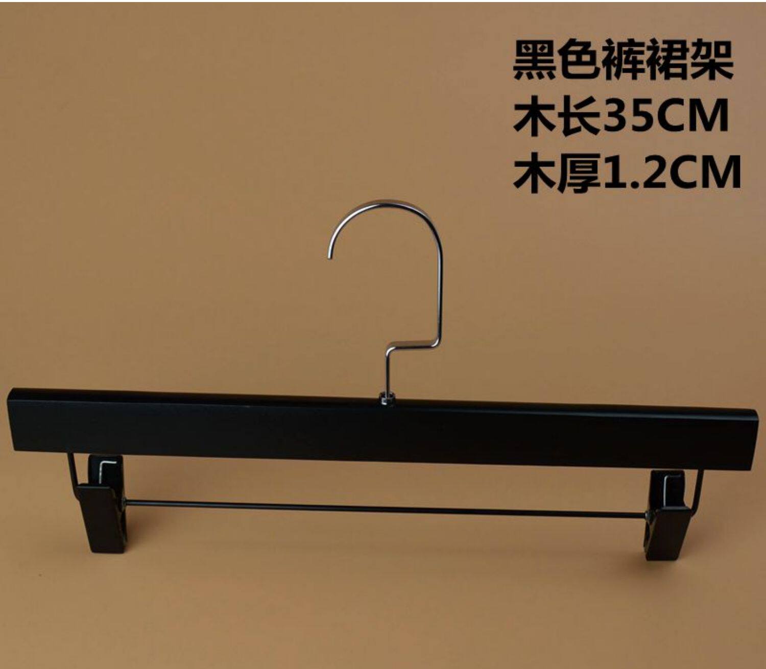 黑色实木衣架 服装店防滑晾衣架酒店木质衣挂 天然原木材质 包邮详情19