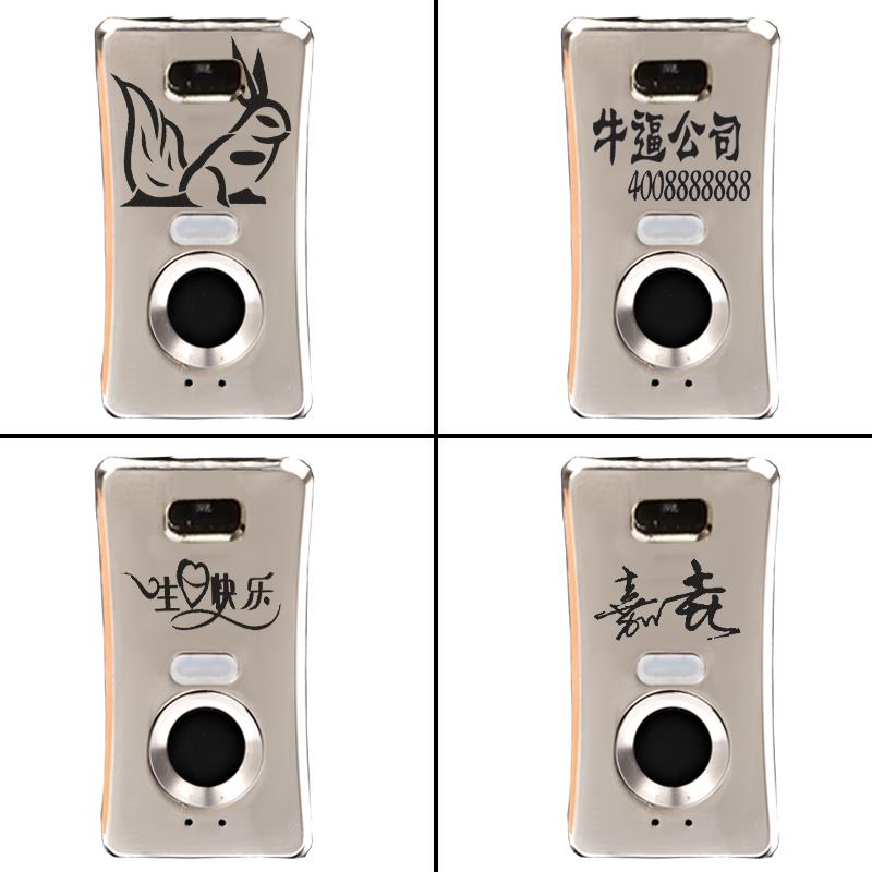 Black technology high-end fingerprint unlocking bag supports custom name company logo anniversary personalized signature