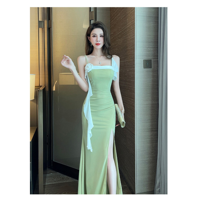 Nightclub Suspender Sexy Dress Spa Massage Therapist Work Clothes Soft Luxury High-End Foot Massage Evening Dress Nightclub Suspender Sexy Dress Spa Massage Therapist Work Clothes Soft Luxury High-End Foot Massage Evening Dress