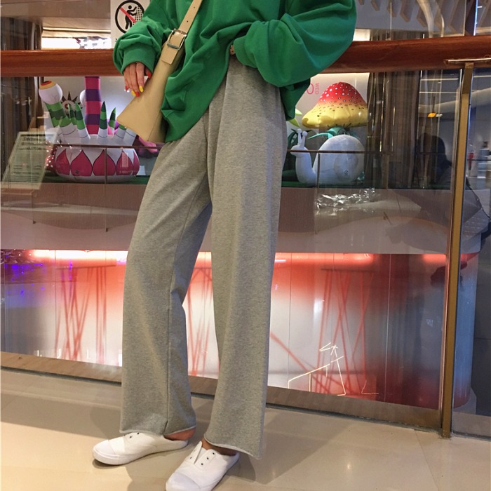 Pants Children Loose Straight Drum Spring Clothing 2022 New Korean Version 100 Hitch Slim Fit Slim Fit Pants Woman High Waisted Pants Casual Pants