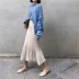 Mùa thu 2018 new chic Hồng Kông hương vị Hàn Quốc phiên bản của hoang dã slim cao eo thời trang mỏng đan đuôi cá váy nữ chân váy đẹp nhất Váy