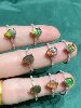 Natural colorful snail ring for women, fashionable and versatile jewelry, live saliva drop 925 silver inlay, atmospheric and colorful