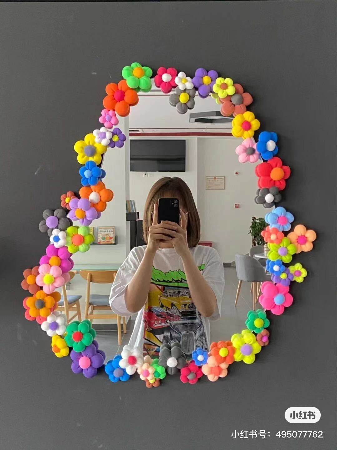 Ultra-light clay diy mirror transformation plasticine color mud photo frame manual transformation small flower mirror diy clay material package