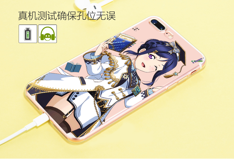 Nhóm nước Aqours xung quanh oppo apple Xse8 kê 6 Huawei vivox20 điện thoại di động vỏ phim hoạt hình sticker ngôi sao