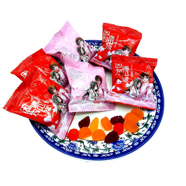 Cherry sister for meeting your fruity rubber candy 500 grams wedding sweet girlfriend gift for leisure snack