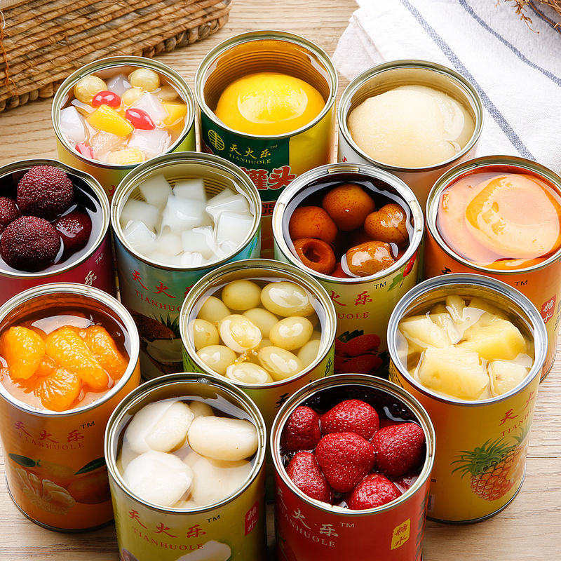 天火乐新鲜水果罐头混合装黄桃罐头菠萝梨