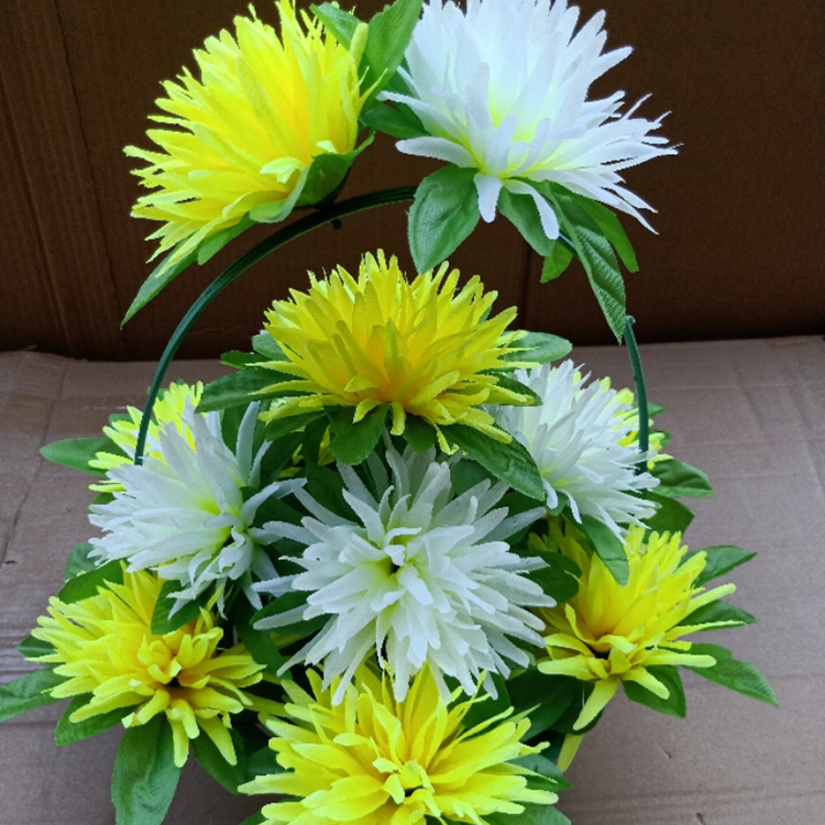 Tomb sweeping artificial chrysanthemum basket sacrifice artificial flower cemetery put artificial flower cemetery azalea