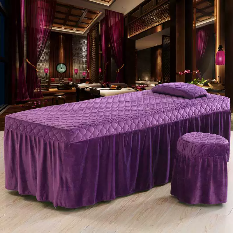 đơn đơn giản vẻ đẹp tinh nhung bedspread denim bedspread thẩm mỹ viện SPA dầu gội đầu massage châu Âu - Trang bị tấm