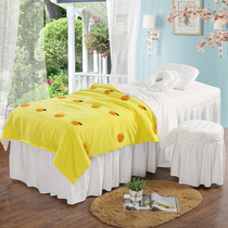 European simple net red ins washed cotton beauty bedspread four-piece spring and summer massage shampoo custom logo