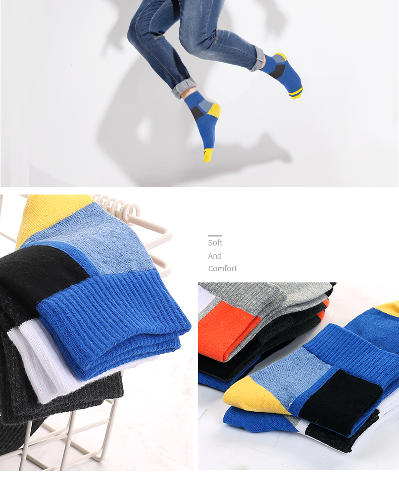 Tất nam giới vớ nam mùa đông cotton khử mùi mùa thu và mùa đông mô hình vớ cotton dày vớ thể thao nam vớ thủy triều tất cao cổ nam
