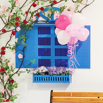 Mediterranean style decorations fake windows European style pastoral wall decoration electric meter box fake window wall decoration wall hanging false window