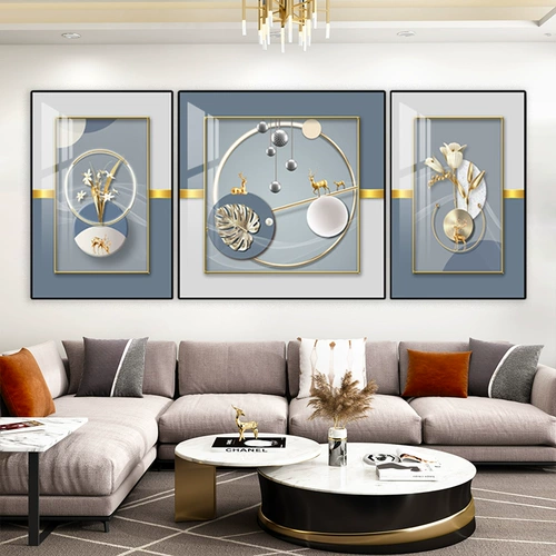 Современная легкая роскошная гостиная декоративная живопись хрустальная фарфоровая абстрактная диван