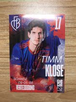 20 21 season Swiss Basel club Kloss autograph card