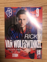 20-21-season Swiss Basel club Van Wolfswinkles pro-pen signing card
