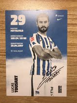 20 21 season German Herta Tusar official printed signature card