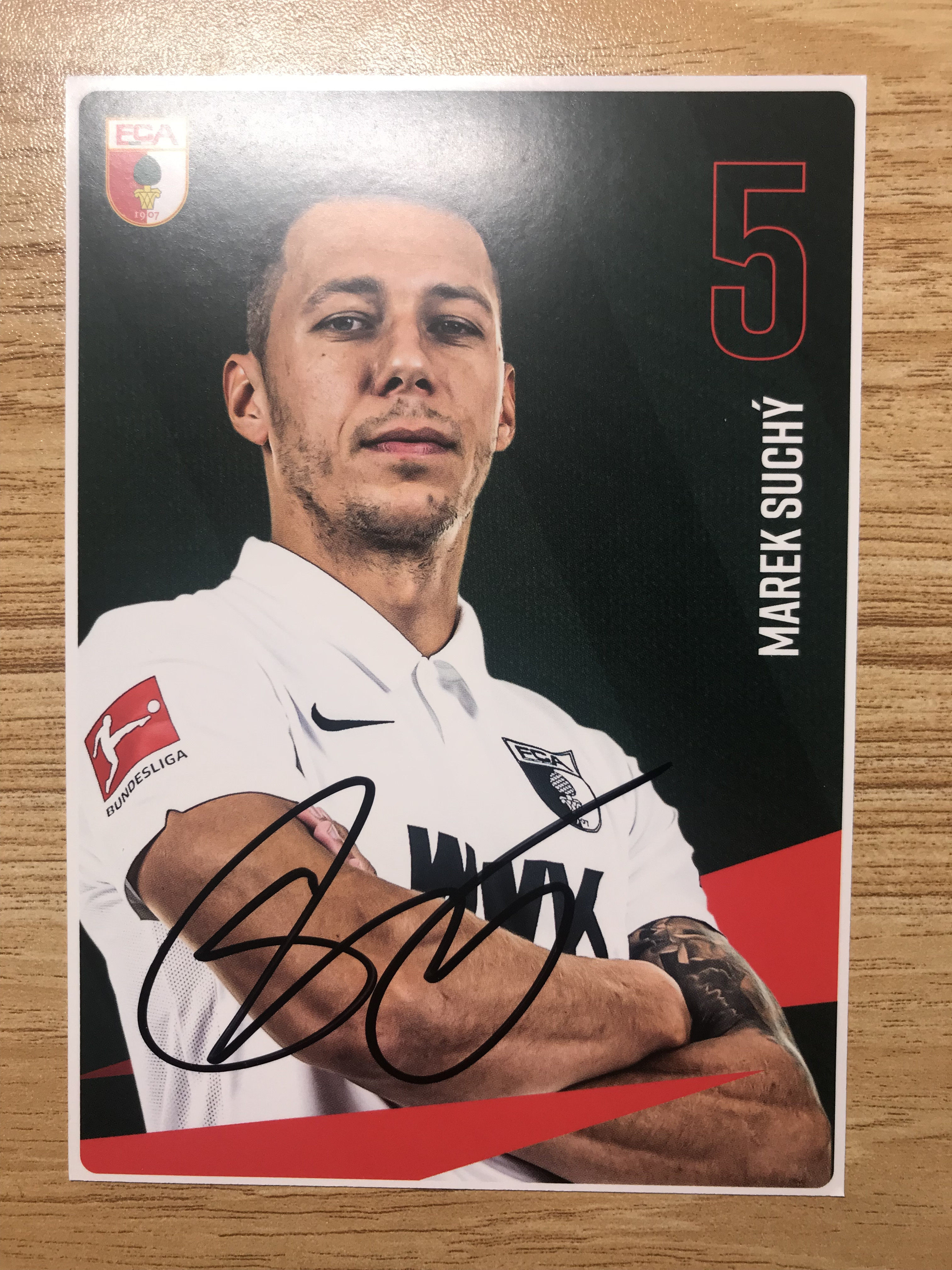 20 21 The official card of the autograph of the Susi in Augsburg, Germany