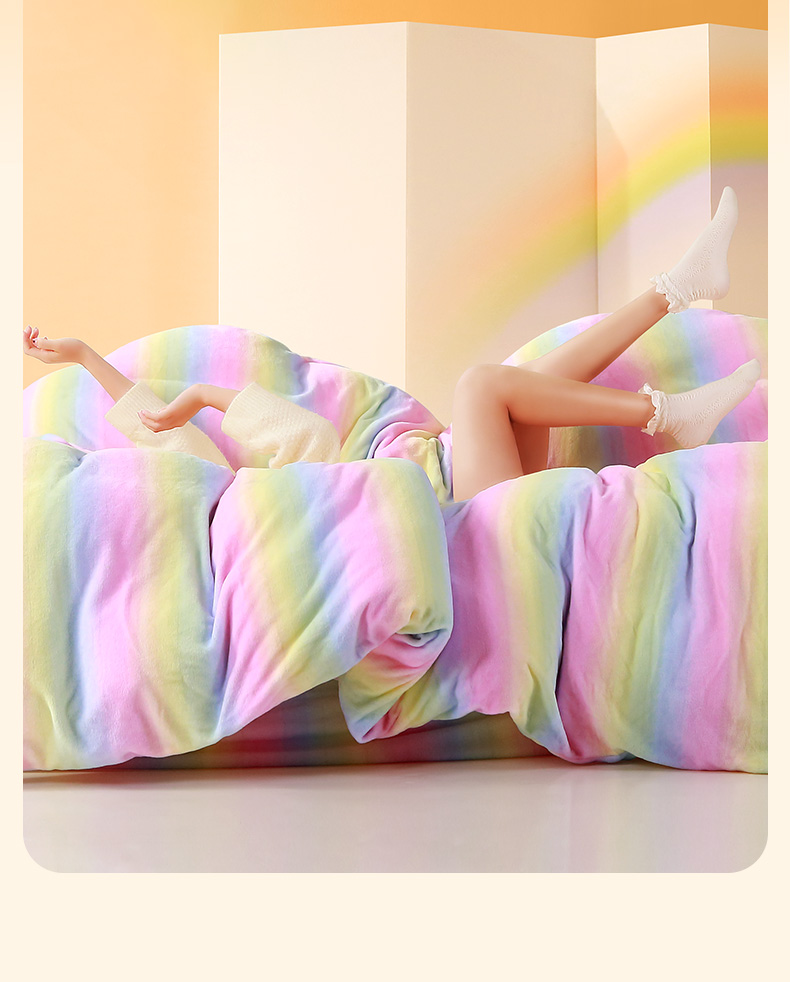 富安娜 Bravo 馨而乐 保暖撸猫绒床品 1.2米床三件套 多重优惠折后¥147包邮