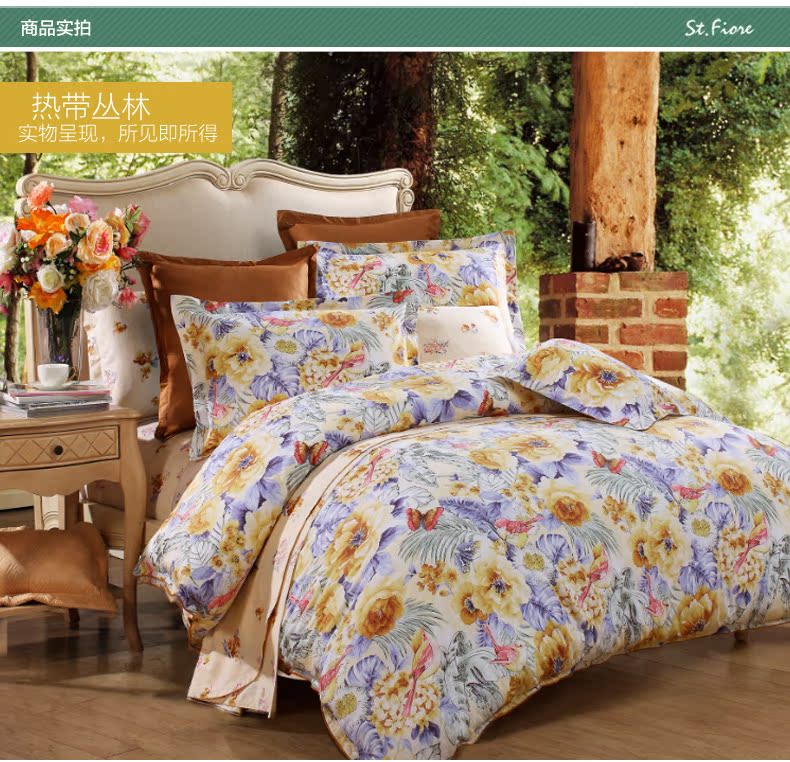 dệt Anna giàu Xin và giường nhạc 1.8m bông denim giường bông vải quilt giải phóng mặt bằng 1,5m đôi - Bộ đồ giường bốn mảnh giá chăn ga gối đệm